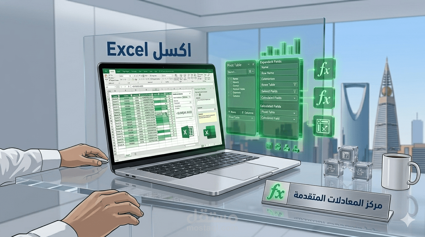 تصميم نظم وحلول إكسل (Excel) متكاملة لتنظيم وإدارة البيانات باحترافية