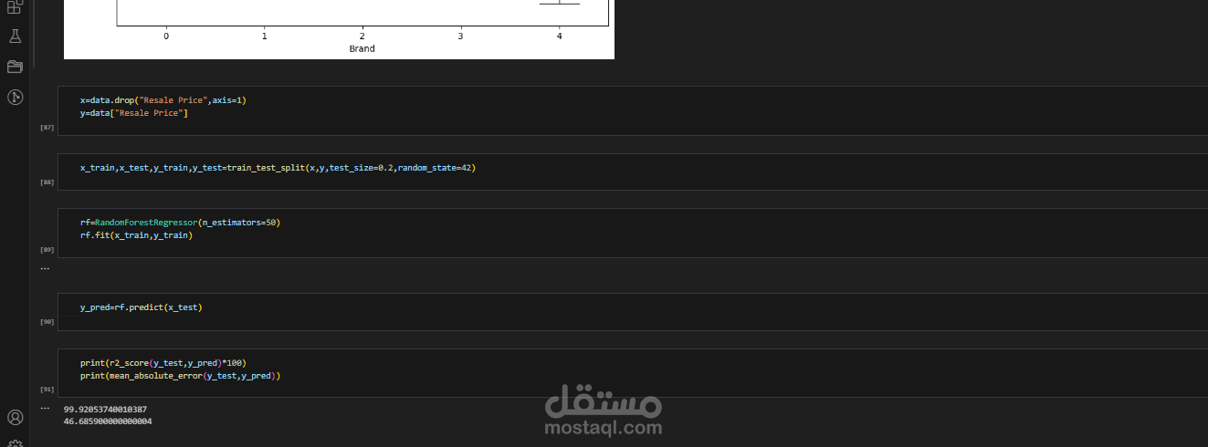 تدريب نموذج بالإذكاء الاصطناعي وتعلم الاله