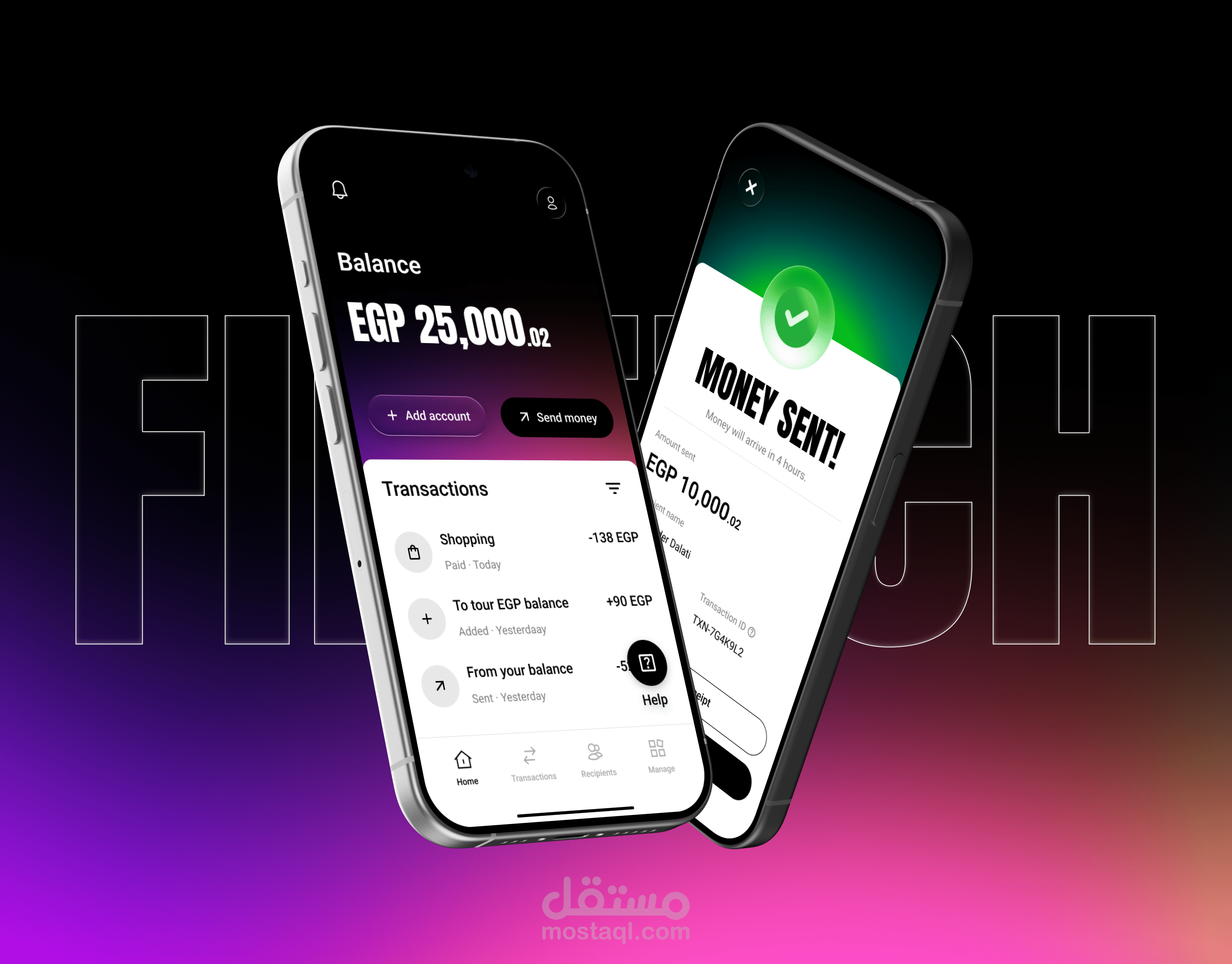 تصميم تجربة مستخدم لتطبيق مالي ومحفظة إلكترونية Fintech App UX Case Study