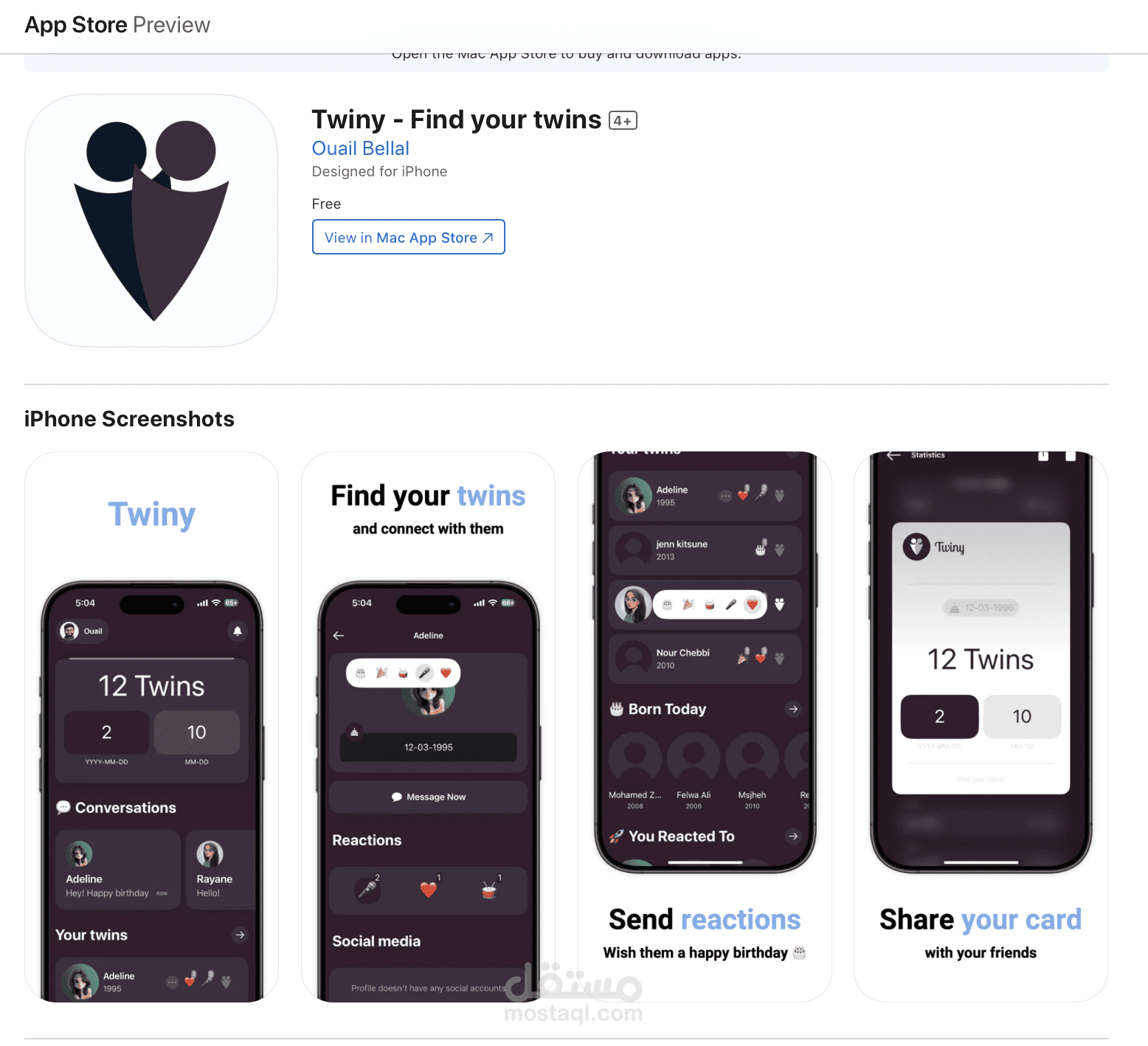 Twiny - find your birthday twins