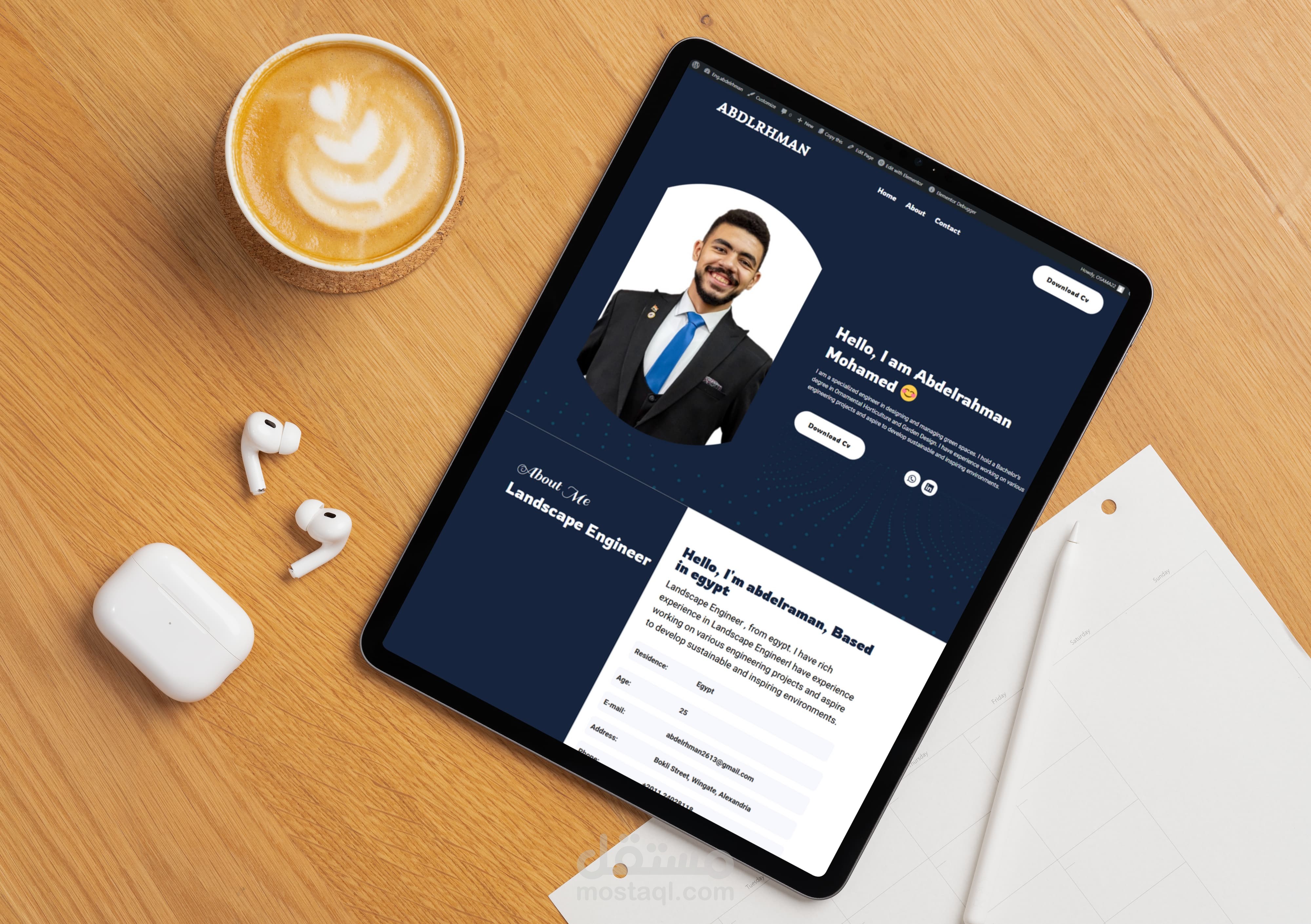 موقع شخصي (Portfolio)