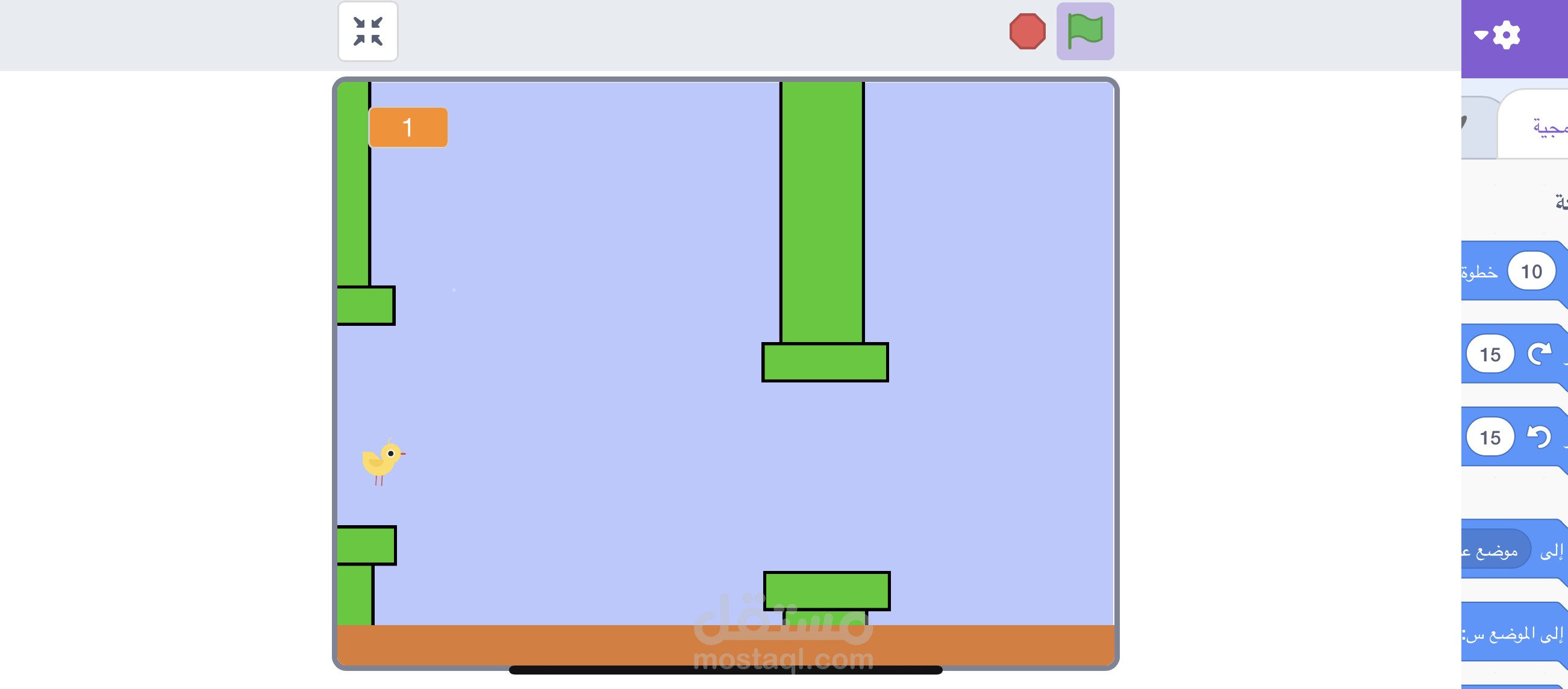 تطوير لعبه شبيه flaay bird