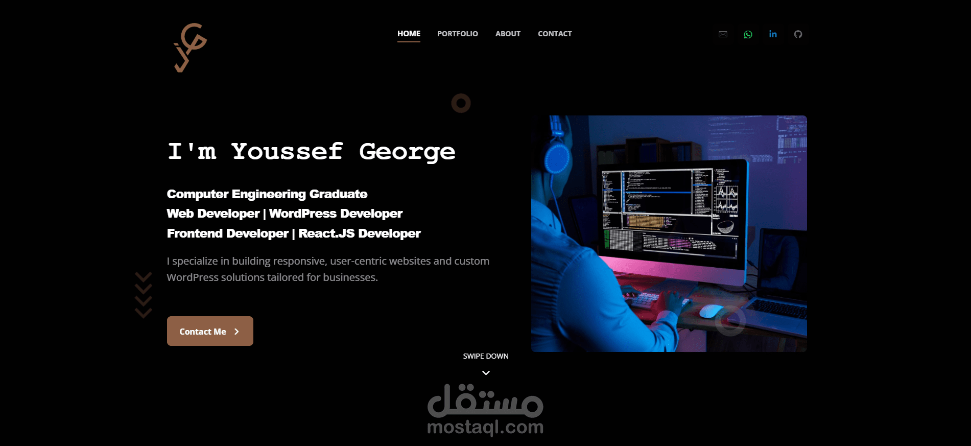 موقع اعمال شخصي باستخدام وردبريس