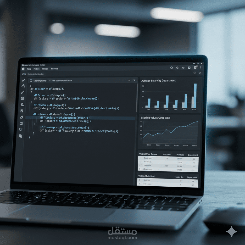 تنظيف ومعالجة ملف بيانات كبير باستخدام Python