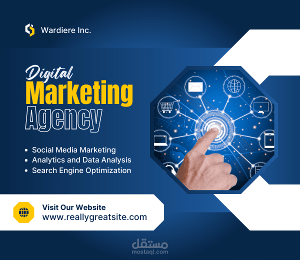 مشروع تصميم صفحة هبوط للتسويق الرقمي