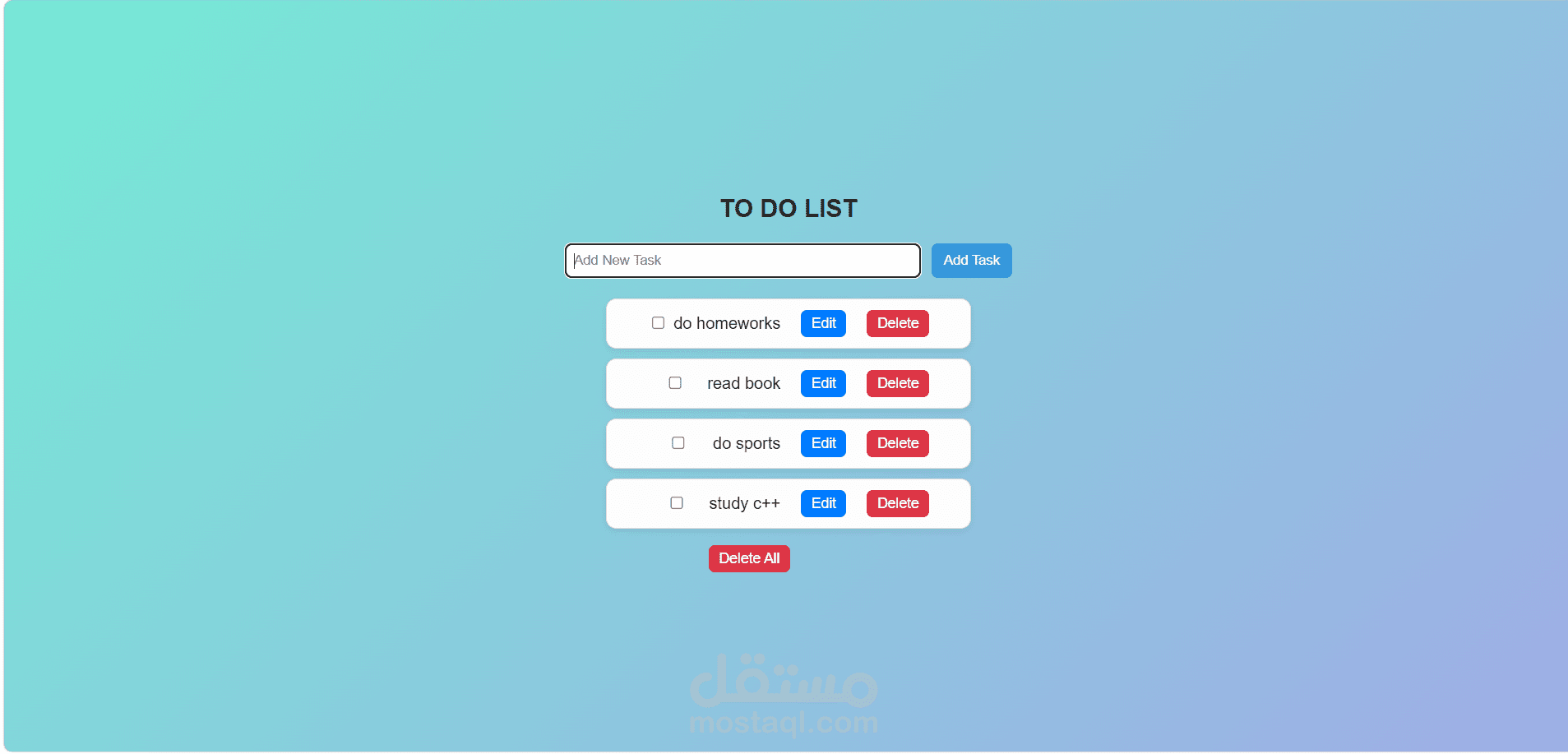 React To-Do List App