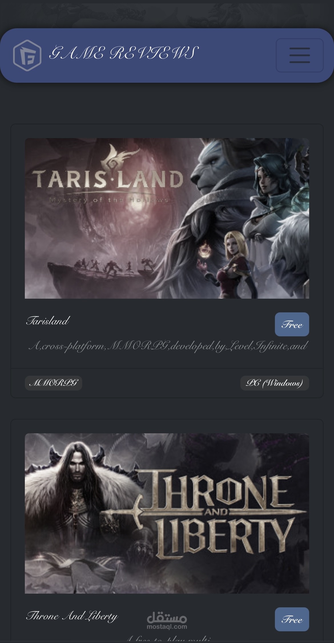 Games App - OOP & API Integration Project