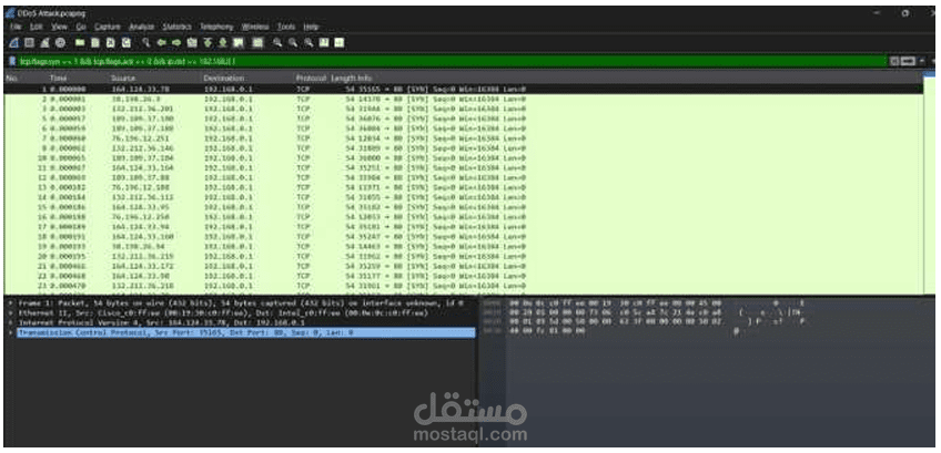 تحليل حركة الشبكة واكتشاف أنشطة مشبوهة باستخدام Wireshark