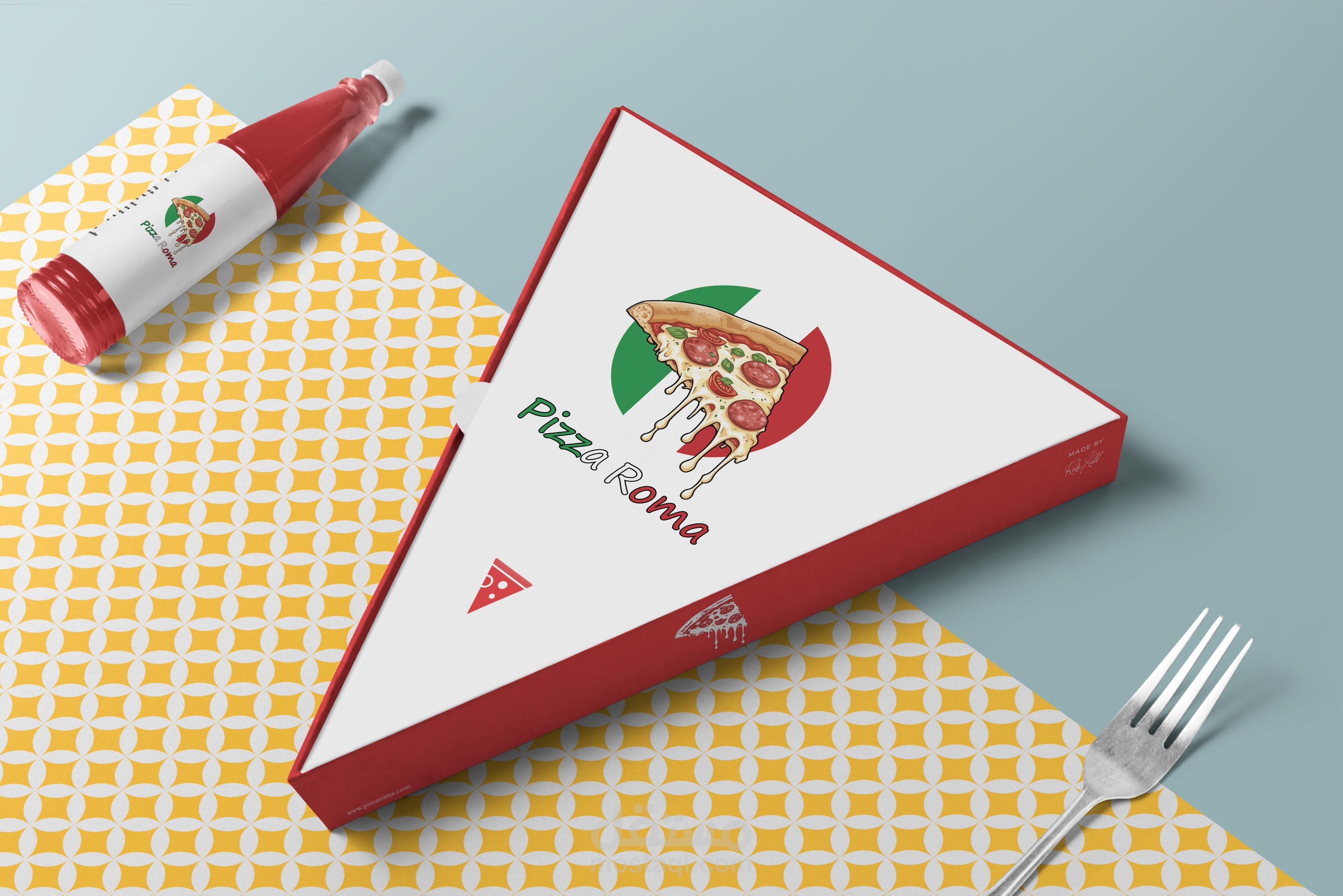 تصميم لوجو لمطعم بيتزا إيطالى