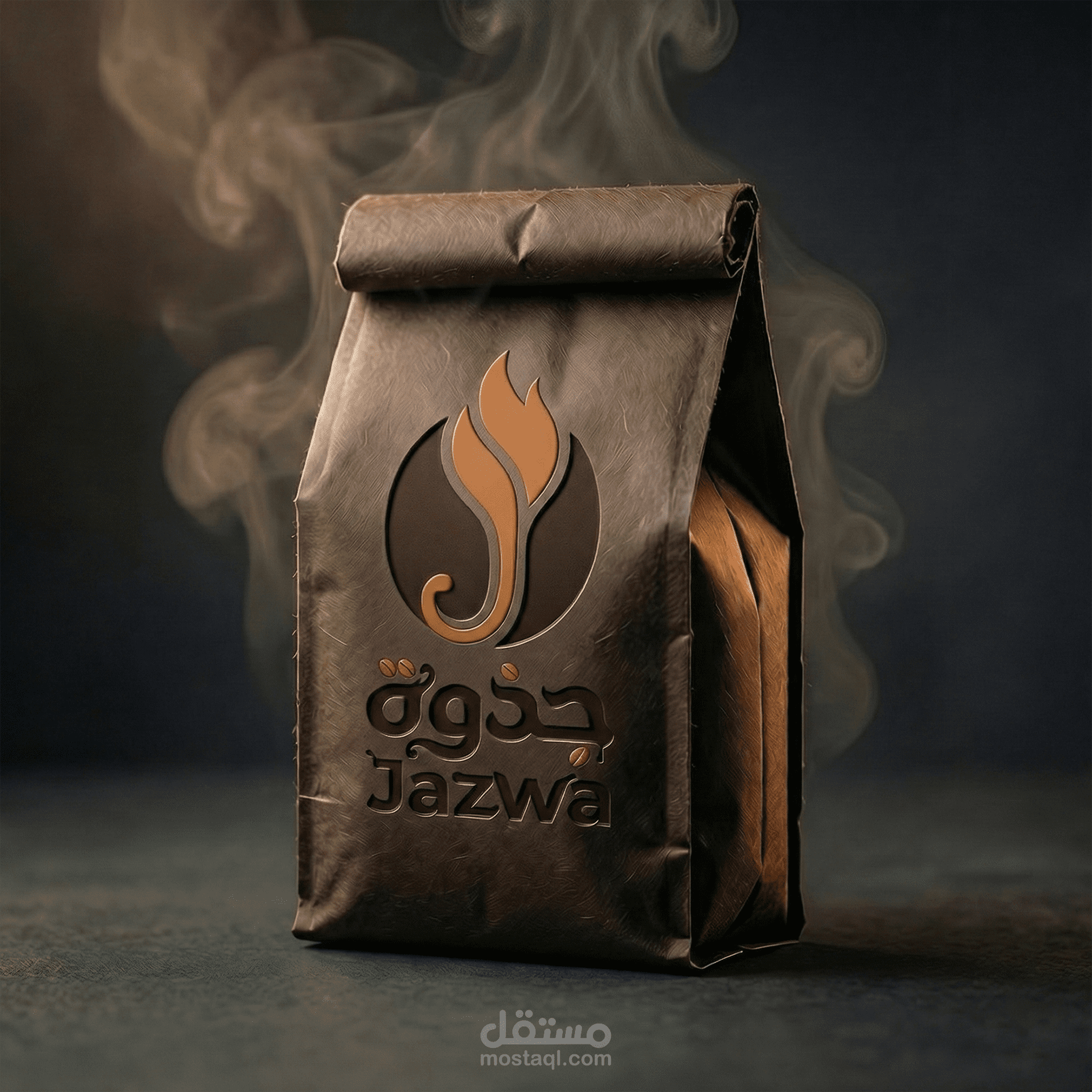 تصميم هوية بصرية متكاملة لعلامة تجارية للقهوة - Jazwa Coffee