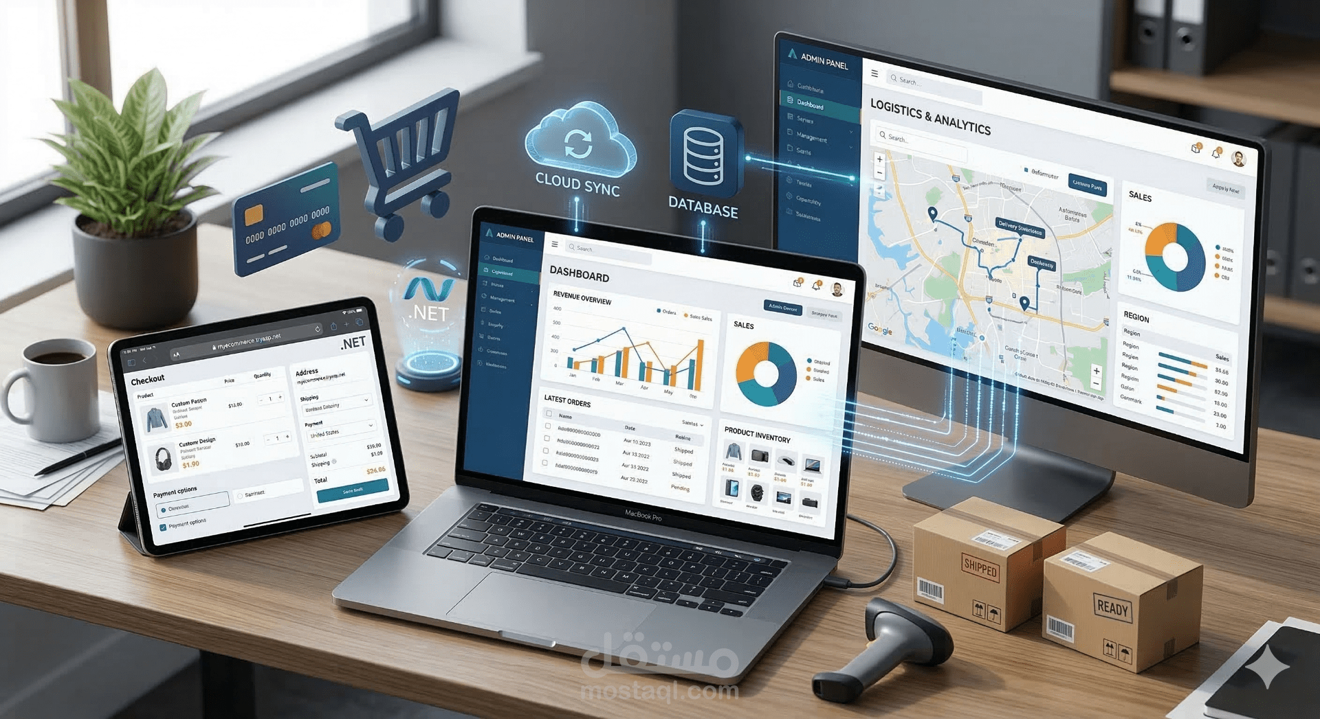 متجر الكتروني متكامل و لوحة تحكم خاصة