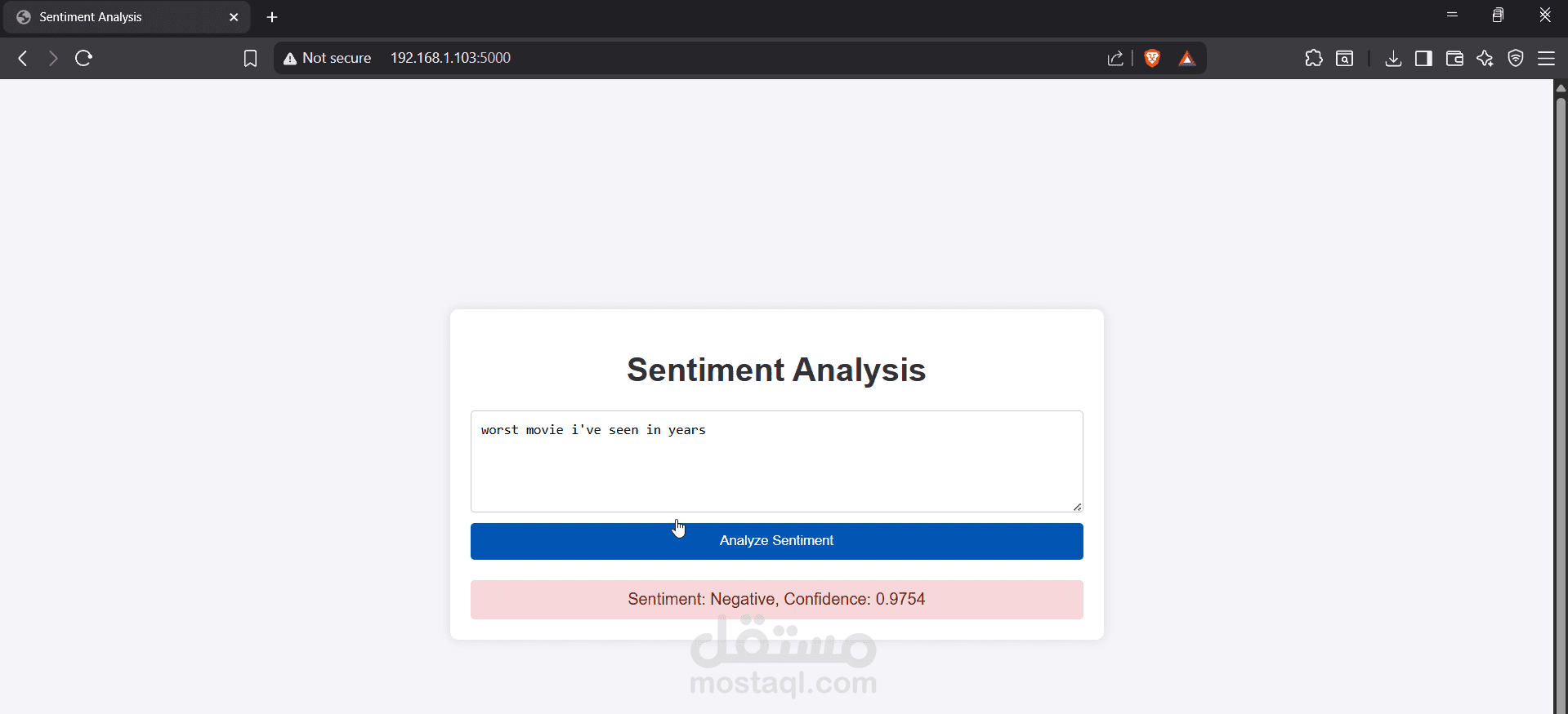 Sentiment Analysis App