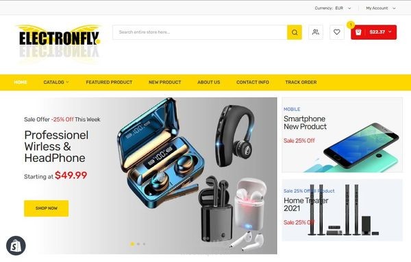 انشاء متجر احترافي متكامل للالكترونيات علي منصة شوبيفاي Shopify