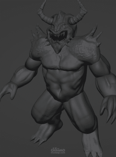 شخصية وحش ثلاثية الابعاد