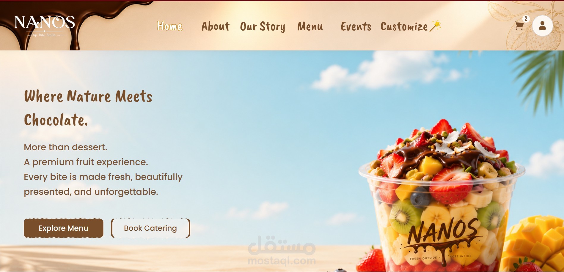 NANOS – Premium Dessert Brand Website
