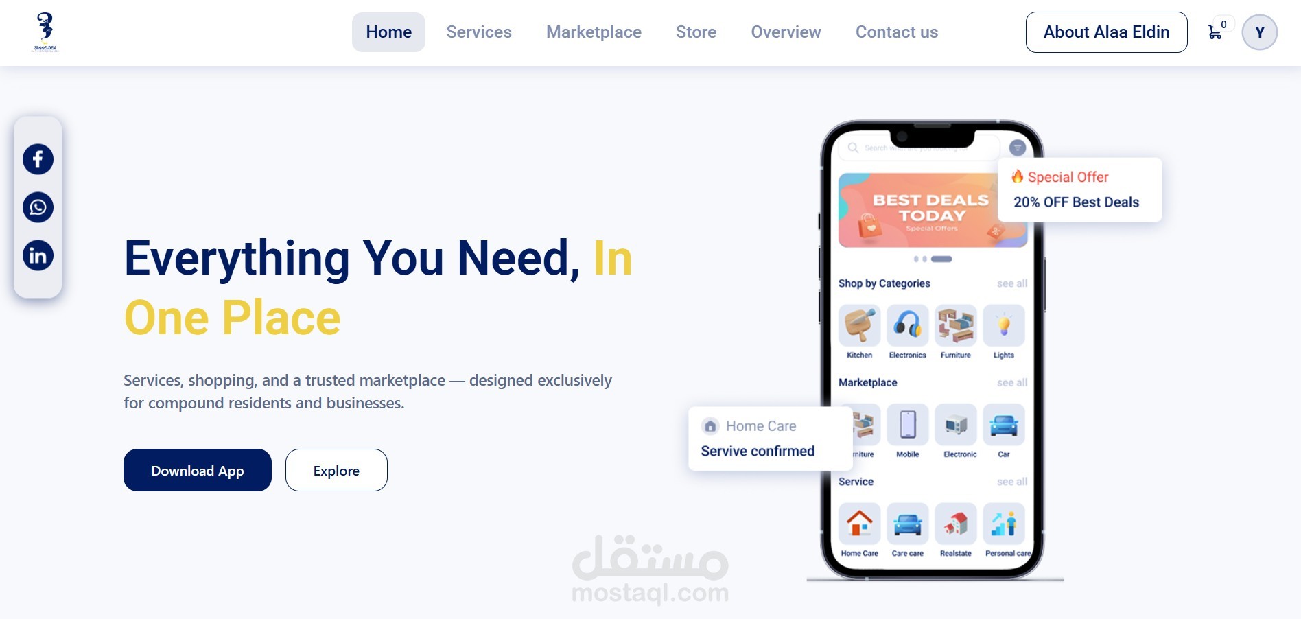 Alaa Eldin – Multi-Role Marketplace, Services, Store & Real Estate Platform