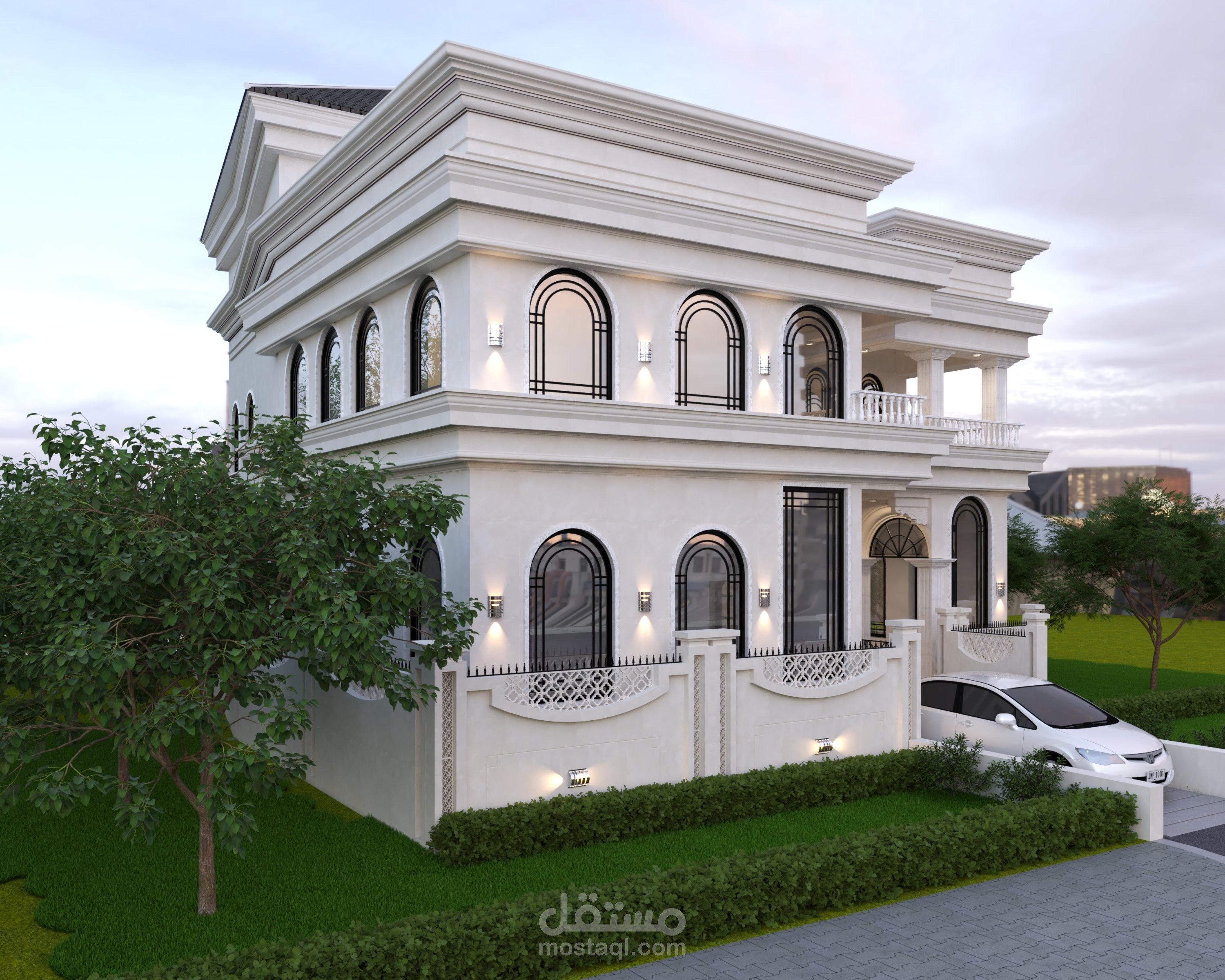 تصميم فيلا خارجي نيو كلاسيك