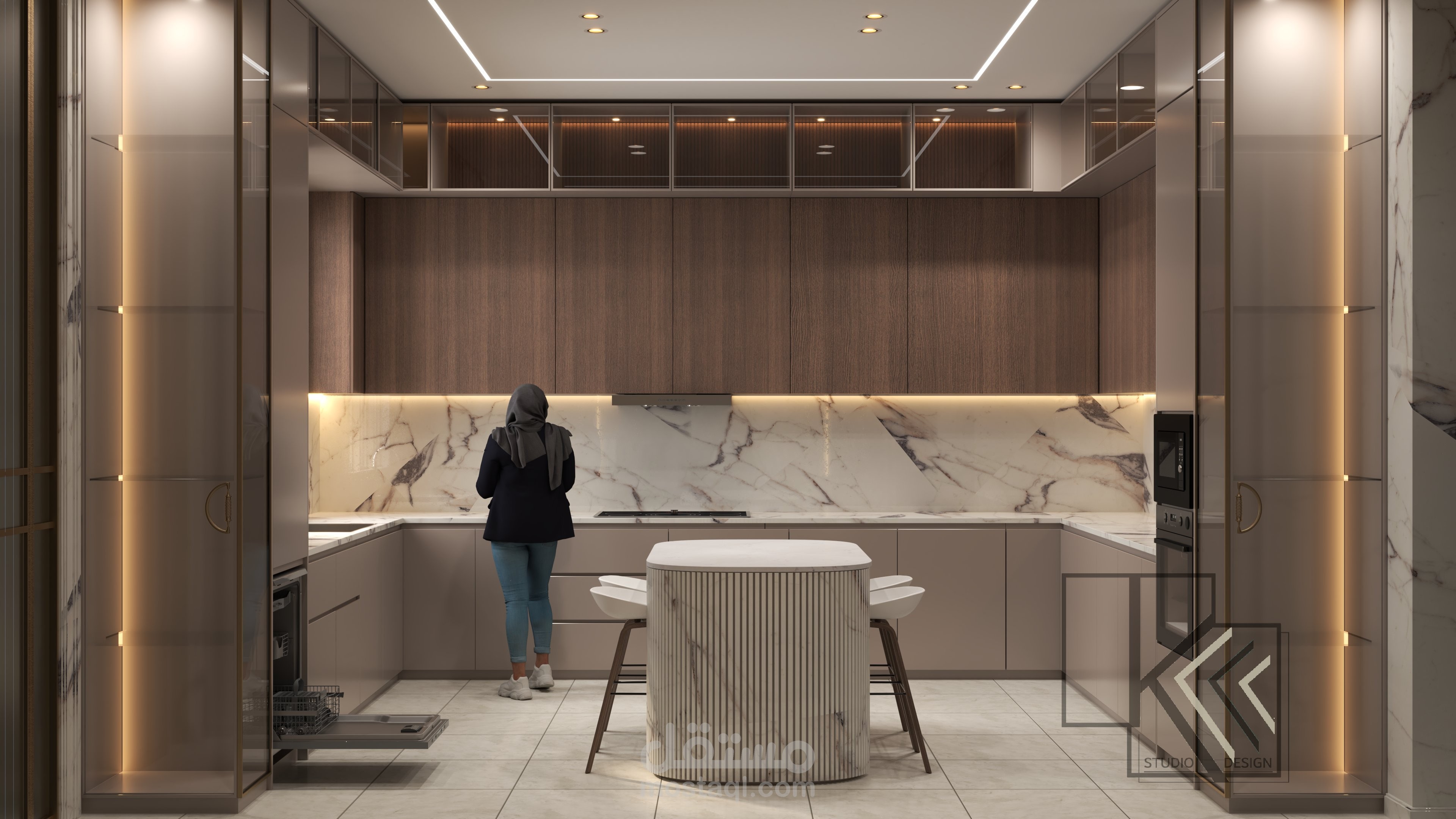 تصميم مطبخ (Kitchen design & visualization)