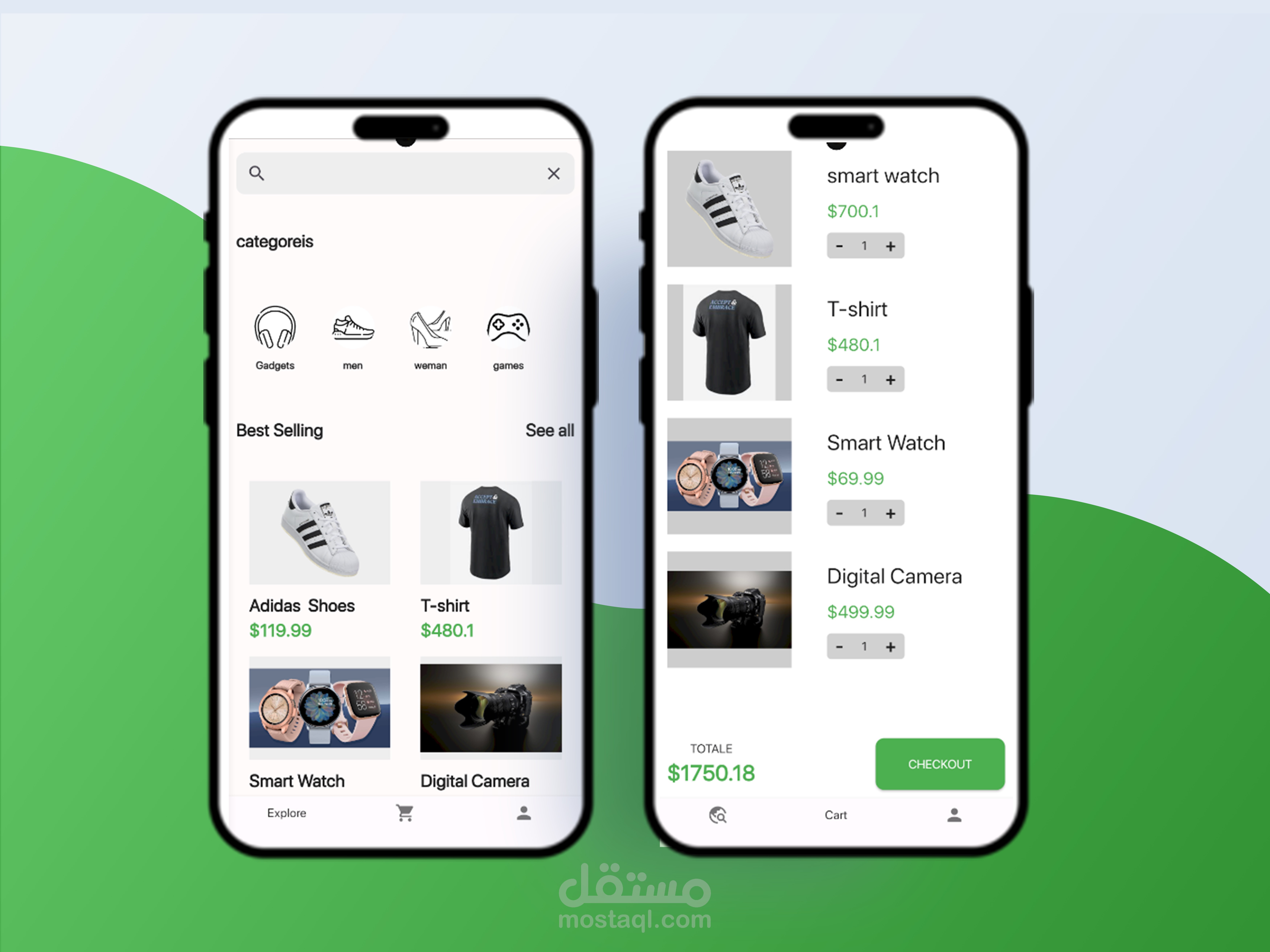 تطبيق التجارة الإلكترونية باستخدام Flutter و MVVM