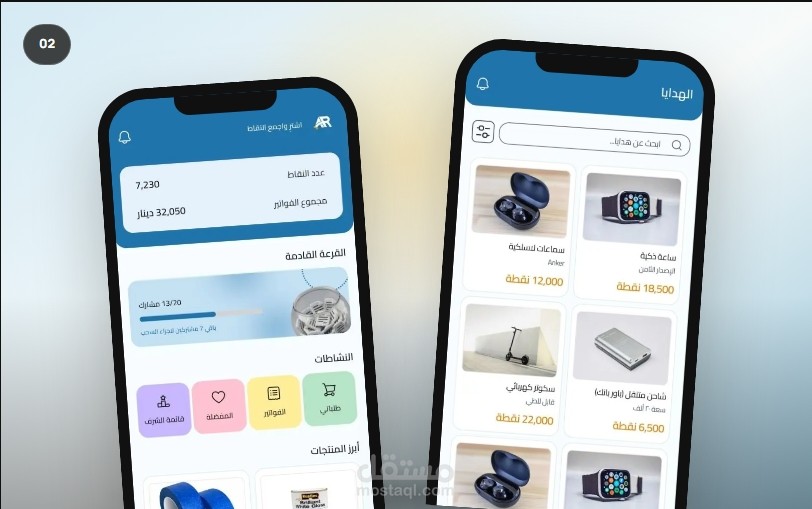 تطوير تطبيق تجارة إلكترونية متكامل لإدارة المنتجات والطلبات