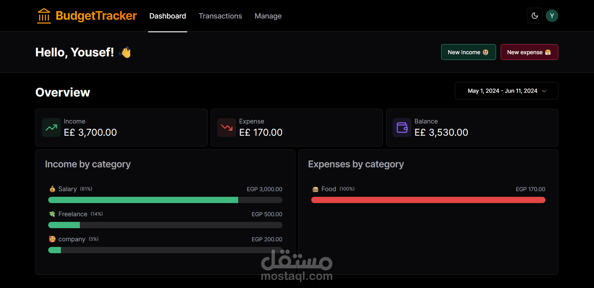 تطبيق احترافي لإدارة الميزانية وتتبع المصروفات والدخل