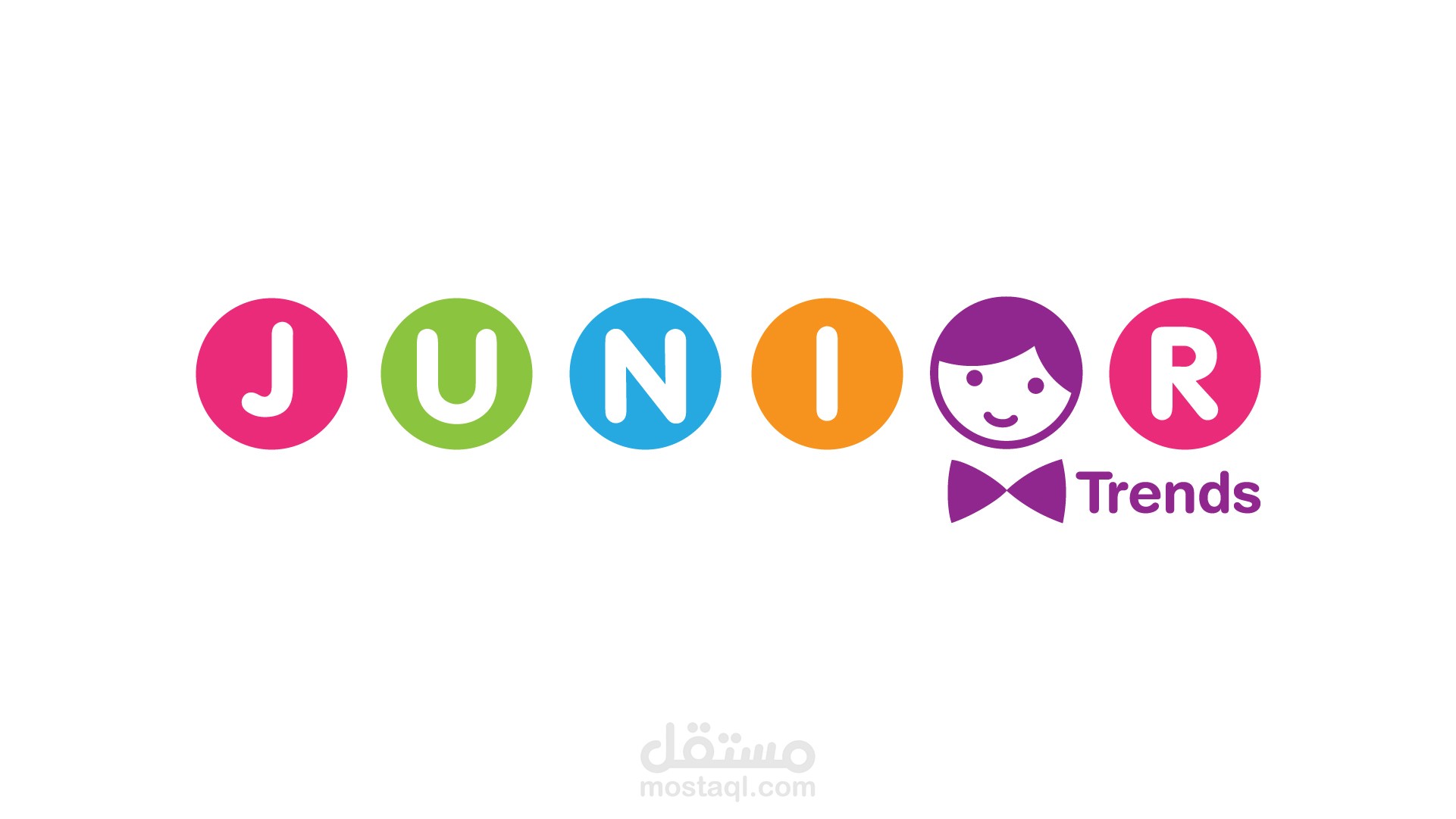 شعار محل ملابس أطفال "  Junior Trends"