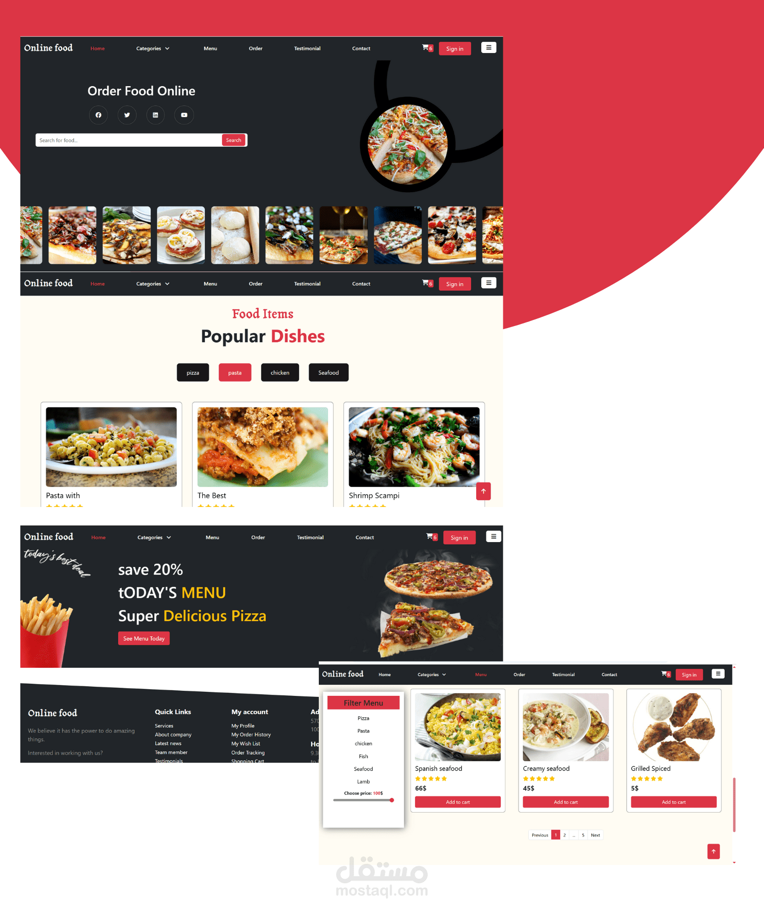 موقع طلب وتوصيل طعام عبر الانترنت - Online Delivery Food