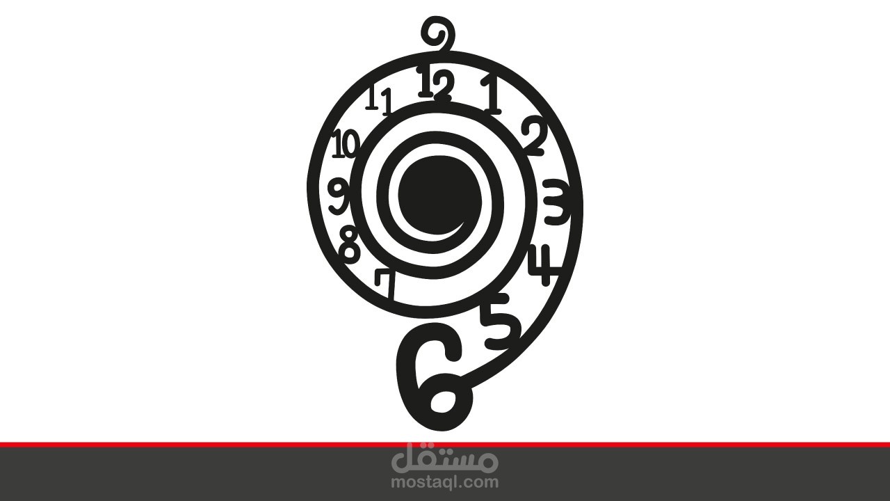 تصميم ساعة حائط بشكل حلزونى للتقطيع او الحفر بالليزر لعمل ديكورات مميزة