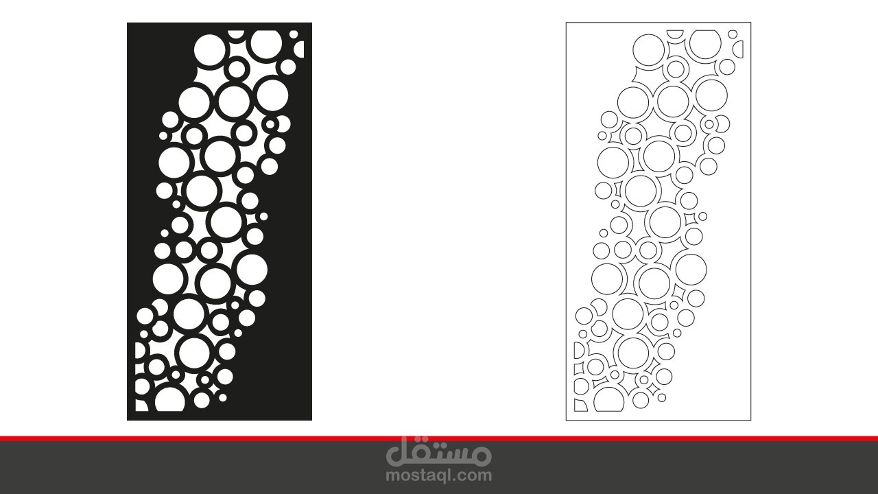 تصميم لوحة الدوائر المتلامسة للتقطيع او الحفر بالليزر لعمل ديكورات وفواصل جدارية مميزة