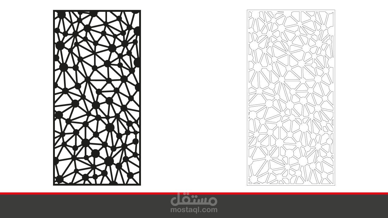 تصميم لوحة العقد المتقاطعة للتقطيع او الحفر بالليزر لعمل ديكورات وفواصل جدارية مميزة