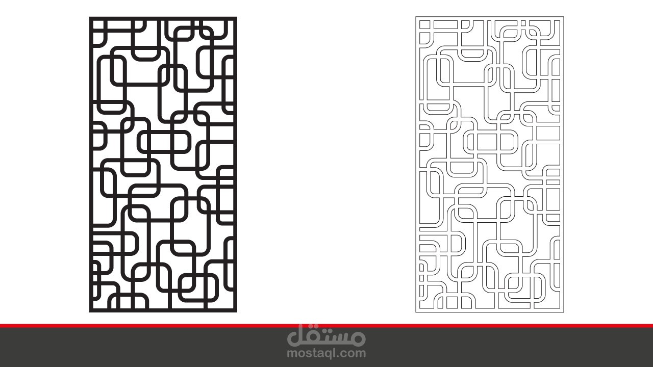تصميم لوحة المربعات الدائرية للتقطيع او الحفر بالليزر لعمل ديكورات وفواصل جدارية مميزة