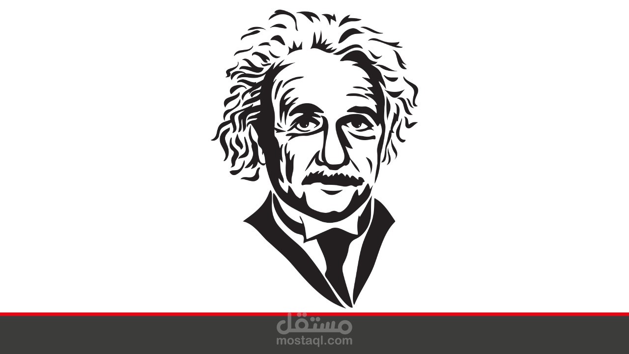 تصميم وجه عالم الفيزياء الشهير "ألبرت أينشتين" للتقطيع او الحفر بالليزر لعمل ديكورات مميزة للحوائط