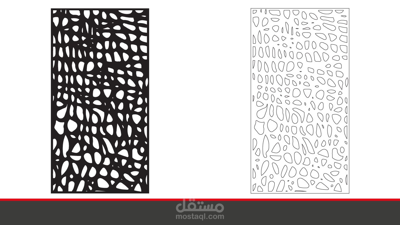 تصميم لوحة الخلايا العضوية للتقطيع او الحفر بالليزر لعمل ديكورات مميزة للحوائط وفواصل الجدران