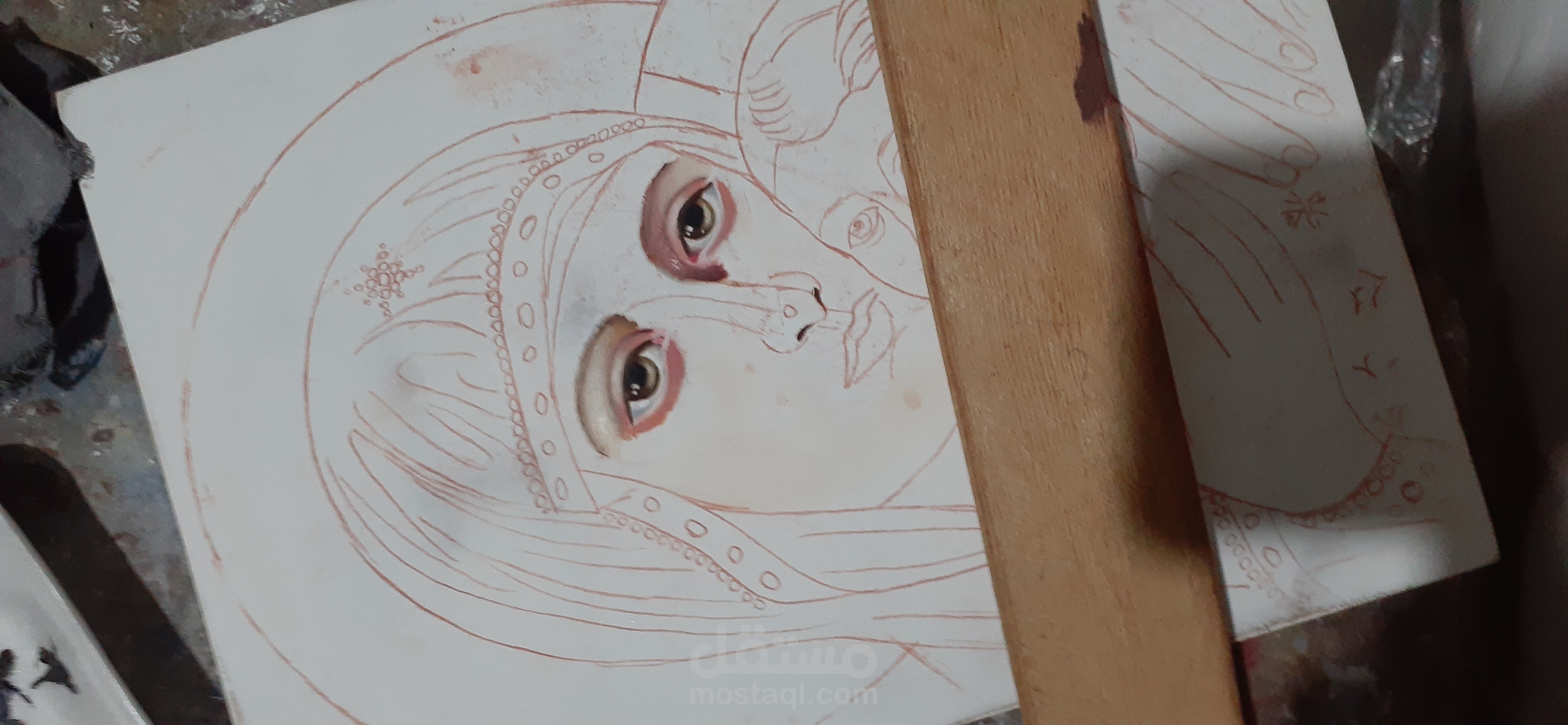 رسم ايقونه  العدرا مريم  فن  بيزانطي