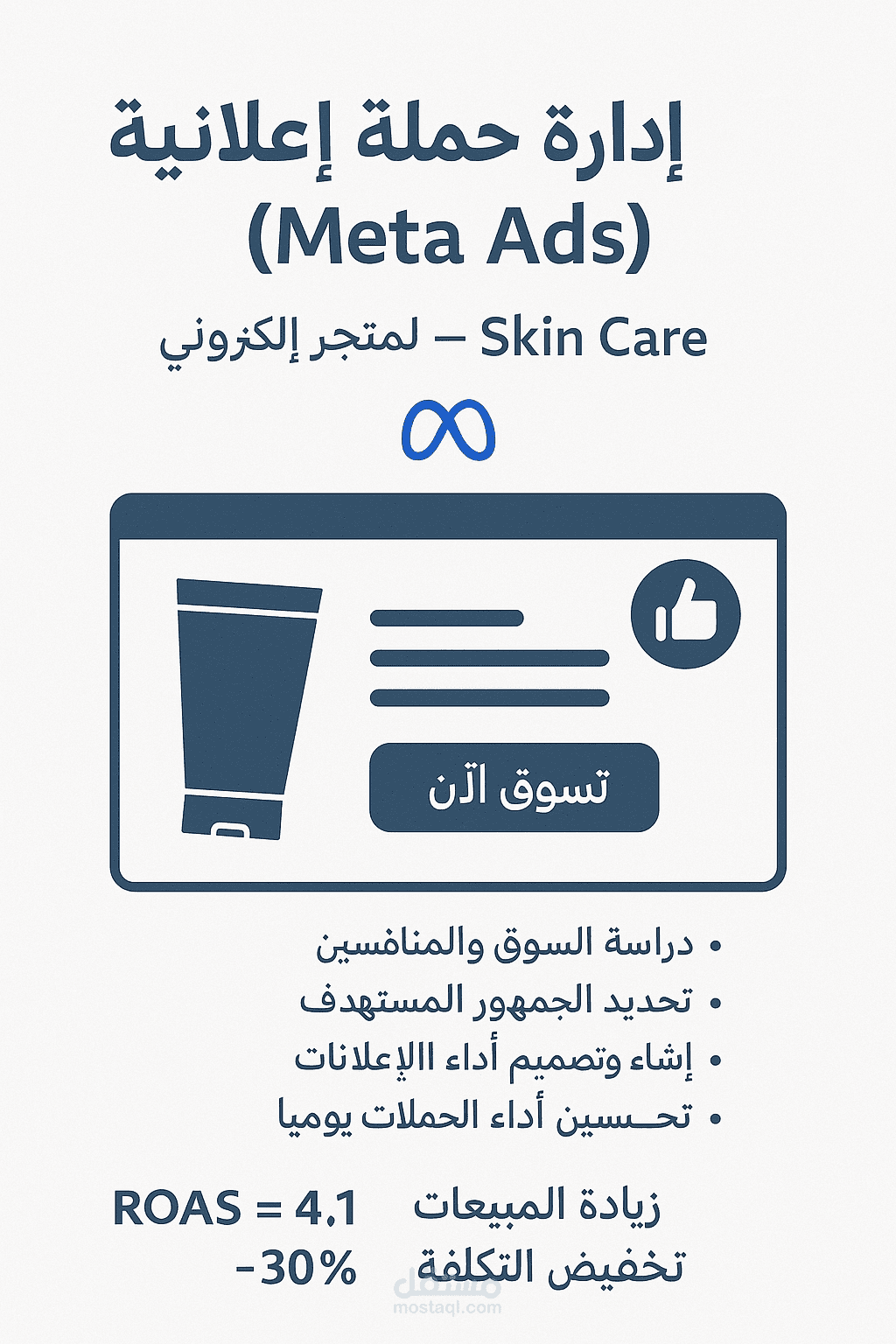 إدارة حملة إعلانية (Meta Ads) لمتجر إلكتروني – Skin Care
