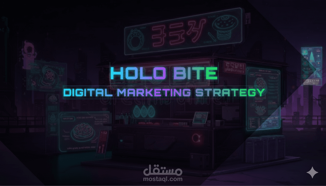 إعداد خطة تسويق رقمي لعلامة تجارية مستقبلية (HOLO BITE)