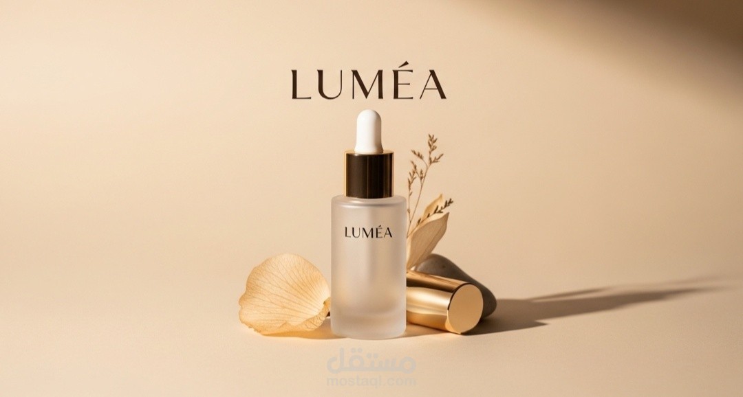 لوميا - هوية علامة تجارية فاخرة للعناية بالبشرة