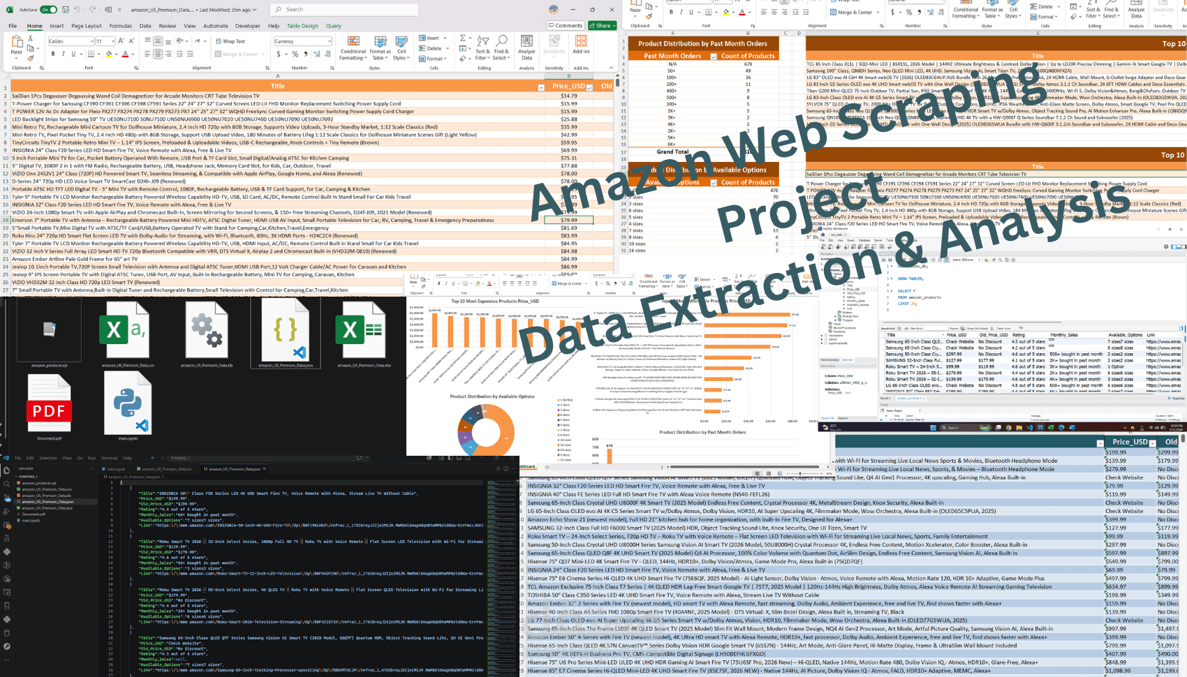 مشروع متكامل لكشط وهيكلة بيانات منتجات أمازون (Amazon Web Scraping & Data Pipeline)