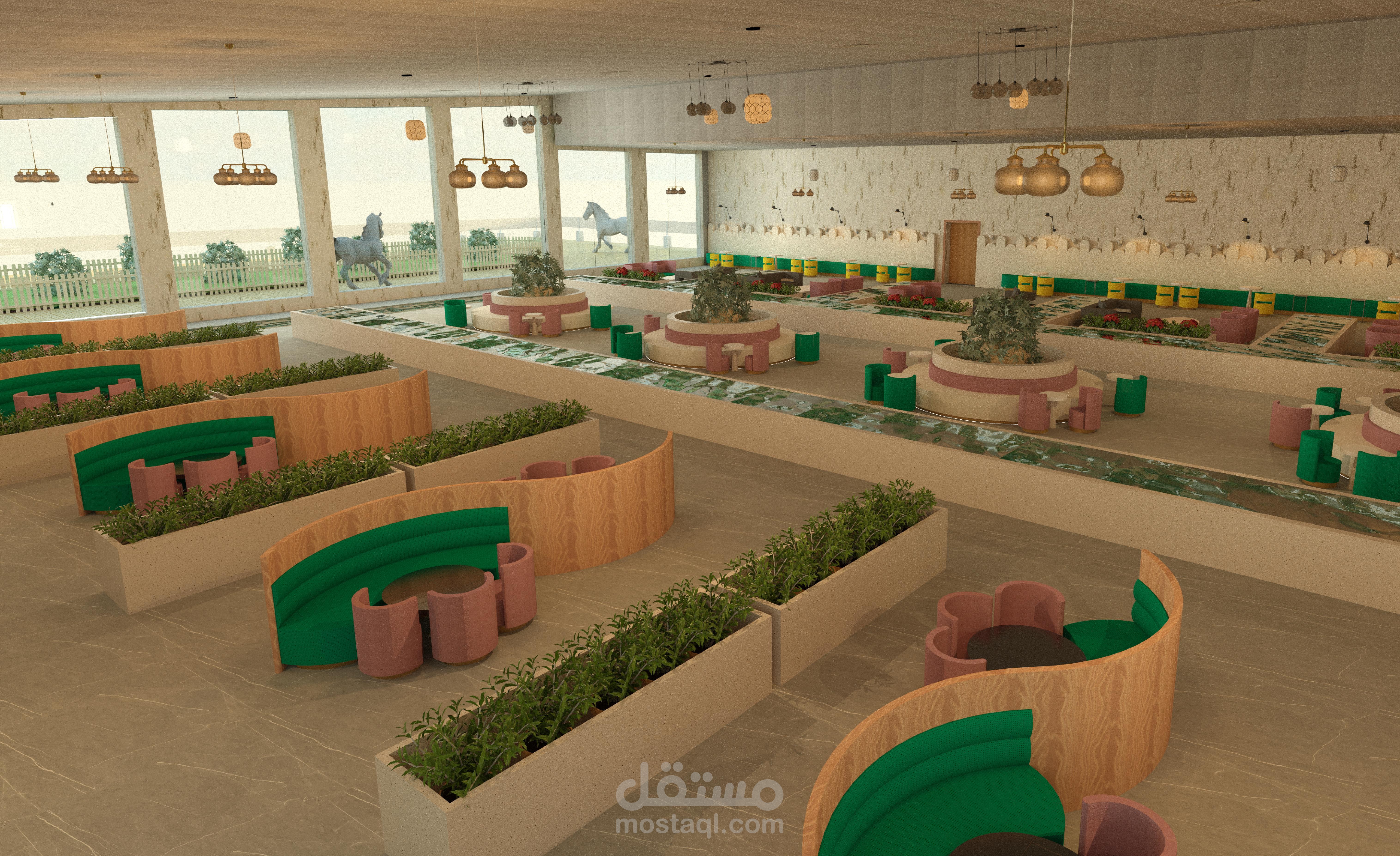 تصميم لاونج مقهى ومطعم