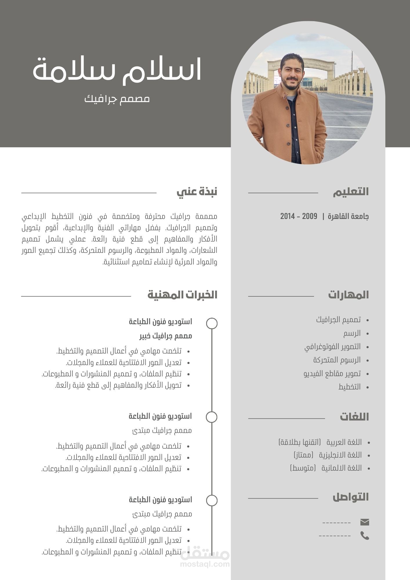 سيرة ذاتية طبقا للمقاييس العالمية ومواجهة برامج ال (ATC)