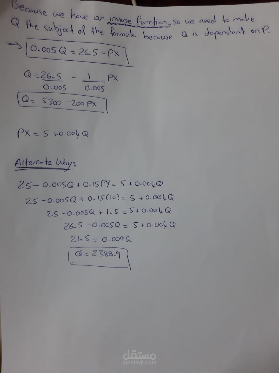 حل واجب وشرح وتلخيص مادة الاقتصاد للجامعات والدراسات العليا وطلاب الجامعه الامريكية باللغتين العربية والانجليزية