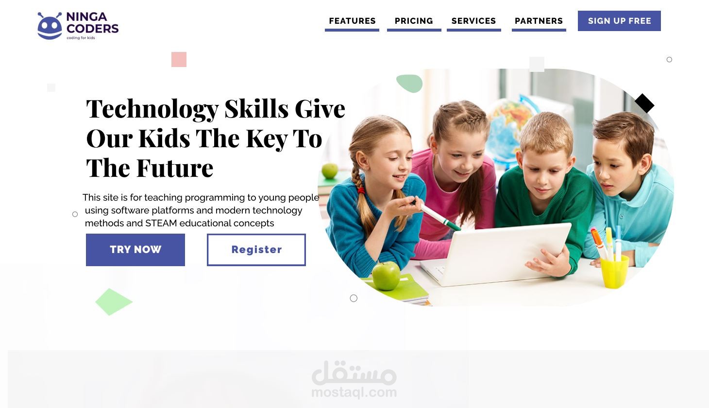 تصميم واجهات موقع UI design
