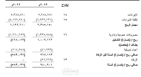 قائمة دخل