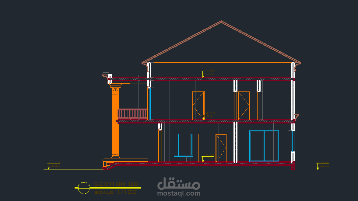 structural designs of 2 floor building