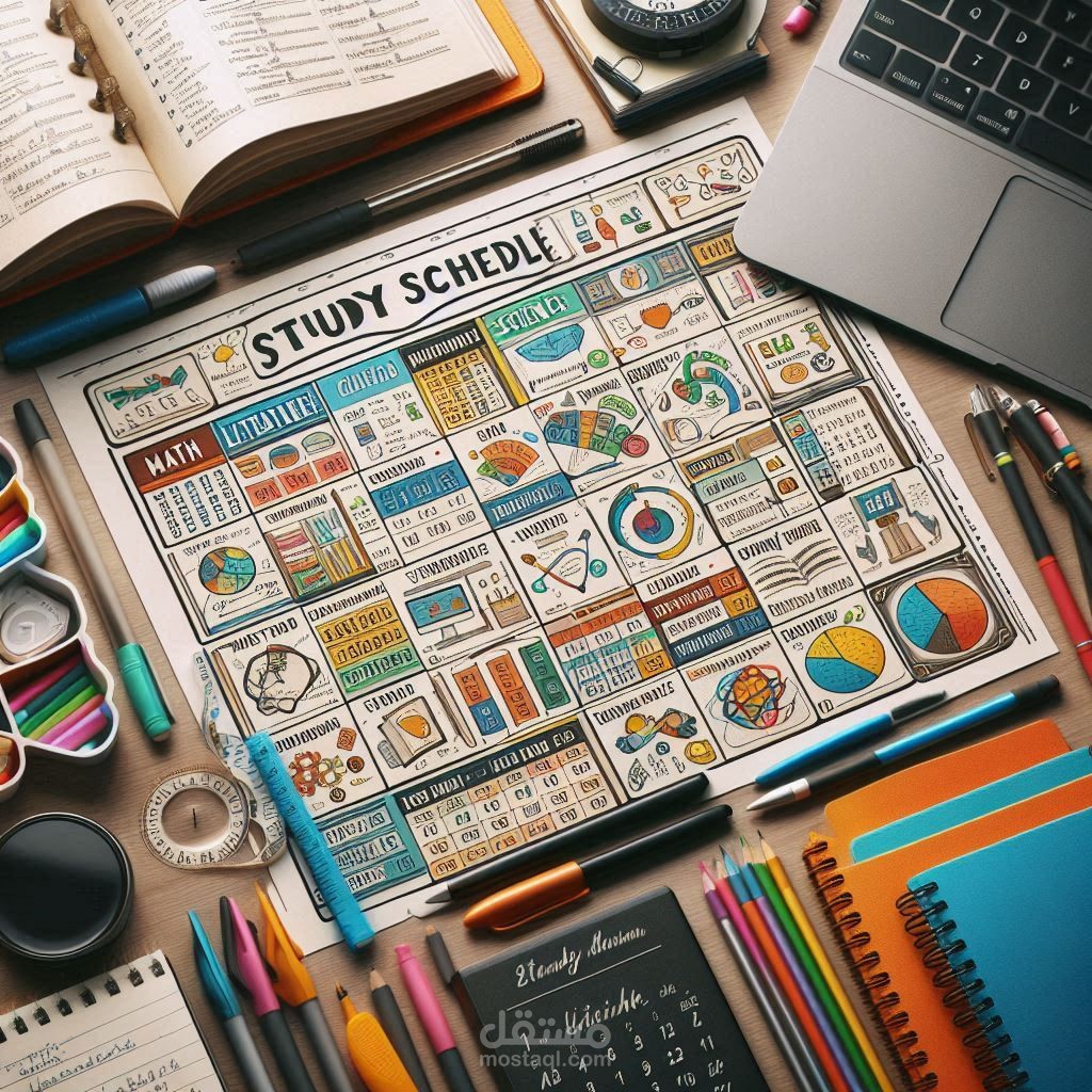جدول تنظيم الدراسة الأسبوعي – نموذج Excel