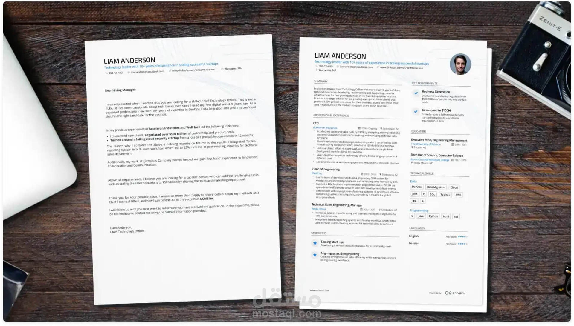 تصميم سيرة ذاتية CV احترافية وجذابة بنظام ATS
