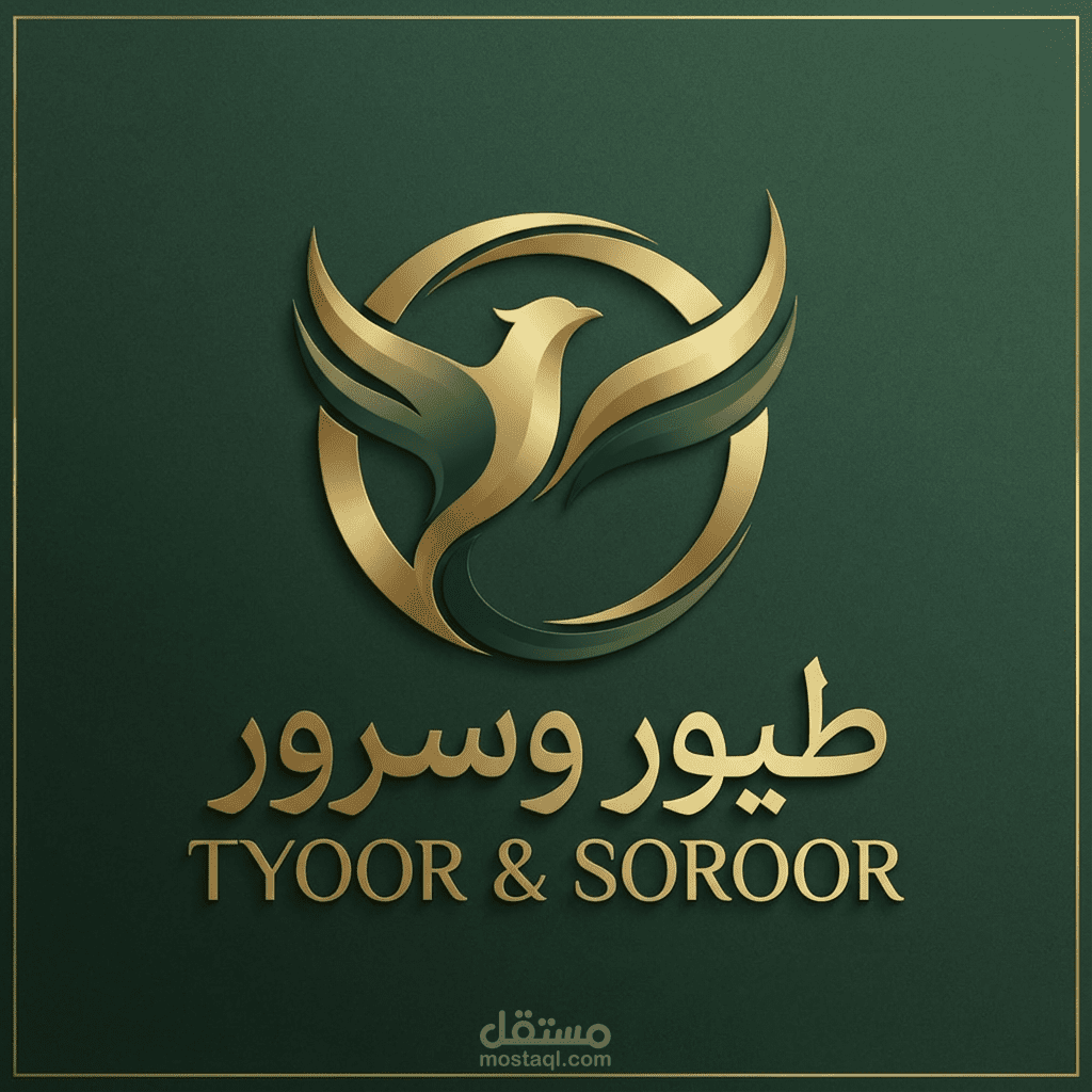 تصميم لوجو لشركة طيور وسرور بالسعودية