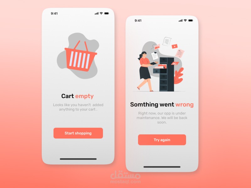 Empty states UI Design