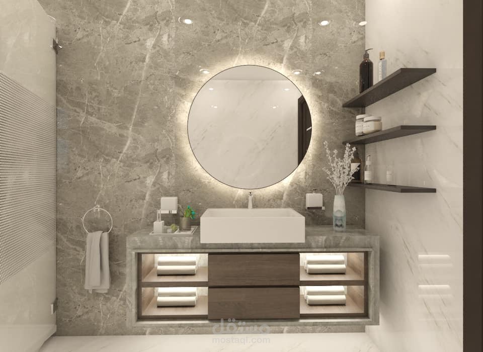 تصميم حمام مودرن