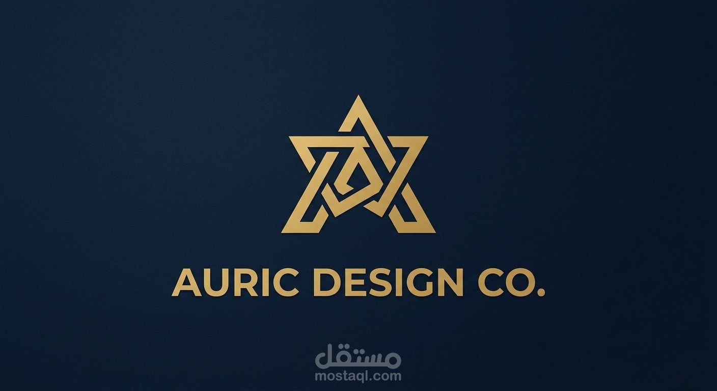 هوية بصرية فاخرة لشركة "Auric Design" | هندسة التميز والفخامة